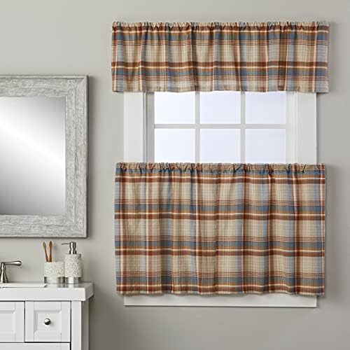 SKL Home Amber Plaid Tier Pair (2-Pack), Curtain, 24", Multi - Image 5