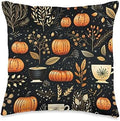 Autumn Leaves Pumpkin Spice by Ryan Co. Thanksgiving Autumn Leaves Pumpkin Spice Pattern Throw Pillow, 16x16, Multicolor by Unknown
