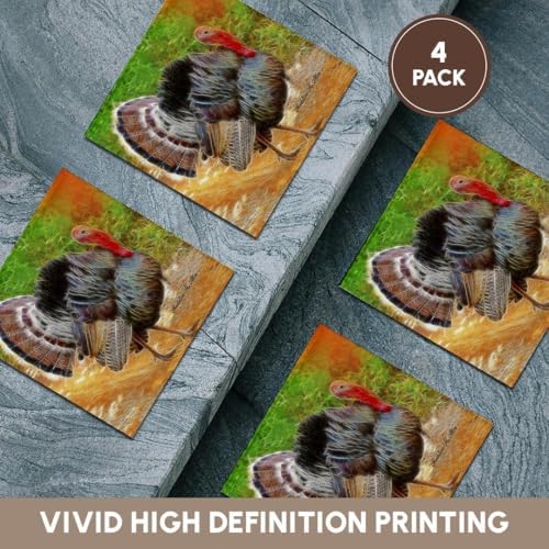 3dRose Thanksgiving Tom - Ceramic Tile Coasters, set of 4 - Image 6