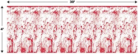 Beistle Bloody Wall Backdrop Halloween Horror Scene Setter 4 x 30 Feet