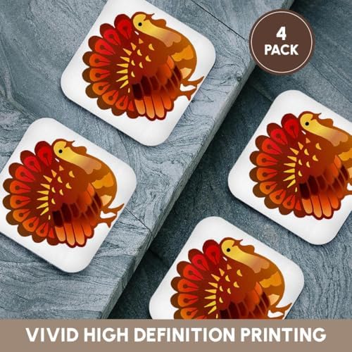 3dRose TNMGraphics Holidays - Thanksgiving Turkey - Set of 4 Coasters - Soft (CST_62708_1) - Image 6