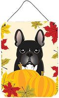 Caroline's Treasures BB2033DS1216 French Bulldog Thanksgiving Wall or Door Hanging Prints Aluminum Metal Sign Kitchen Wall Bar Bathroom Plaque Home Decor Front Door Plaque, 12x16, Multicolor by CarolinesTreasures
