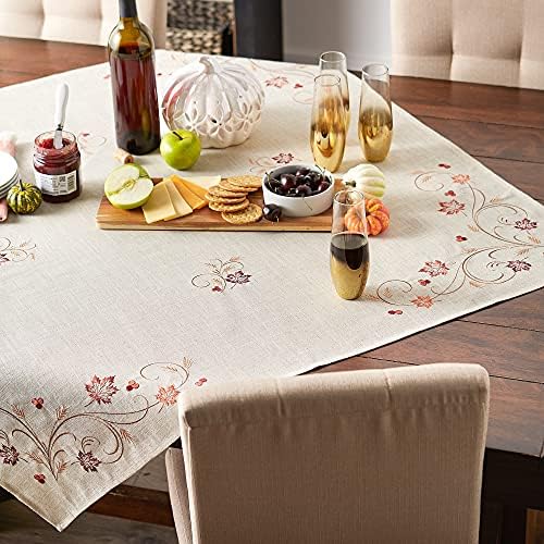 DII Fall Table Decorations Indoor Décor, Thanksgiving, Table Topper, 40x40, Autumn Wheat - Image 3