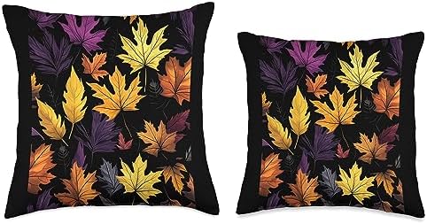 Fall Vibes Autumn Season Autumn Leaves Fall Leaf Thanksgiving Aesthetic Throw Pillow, 18x18, Multicolor - Image 3