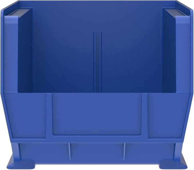 Akro-Mils 30240 AkroBins Plastic Storage Bins, 15"x8"x7", Blue, 12-Pack | Space-Saving Stackable Bins for Garage, Pantry, Craft Organization