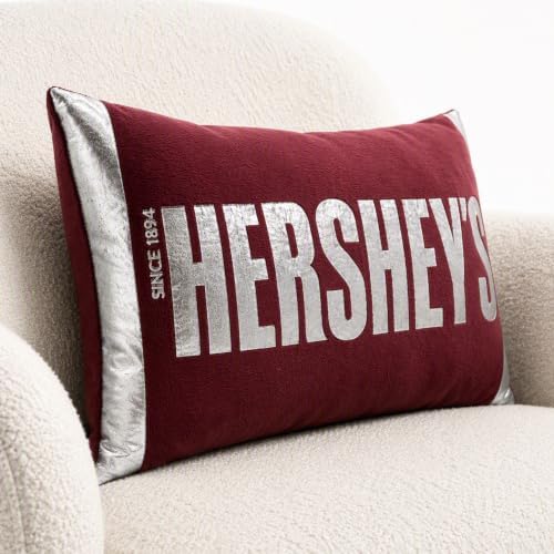 Franco Hershey's Chocolate Bar Plush Squishy Dec Pillow, 18" Wide, Bedroom, Office Decor & Gifts (Officially Licensed Product)