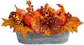 Nearly Natural 12" Fall Harvest Pumpkins and Berries Artificial Arrangement by NearlyNatural