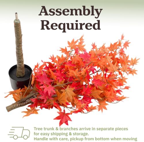 Pure Garden 5FT Artificial Fall Maple Tree in Weighted Nursery Pot - Image 7