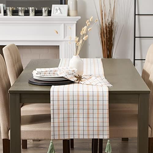DII Autumn Afternoon Farmhouse Kitchen Thanksgiving & Fall Décor for Home, Napkin Set, 20x20, Harvest Check, 6 Piece - Image 6