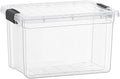 Superio Clear Storage Box with Lid, 49 Quart Plastic Container Bins for Organizing, Stackable Crates, BPA Free, Non Toxic, Odor Free, Organizers for Home, Office, School, and Dorm