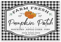 Farm Fresh Pumpkin Patch Sign, 13 x 19 Inch Mounted Print on Wall Plaque by StupellIndustries