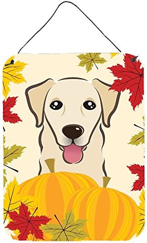 Caroline's Treasures BB2058DS1216 Golden Retriever Thanksgiving Wall or Door Hanging Prints Aluminum Metal Sign Kitchen Wall Bar Bathroom Plaque Home Decor Front Door Plaque, 12x16, Multicolor by CarolinesTreasures