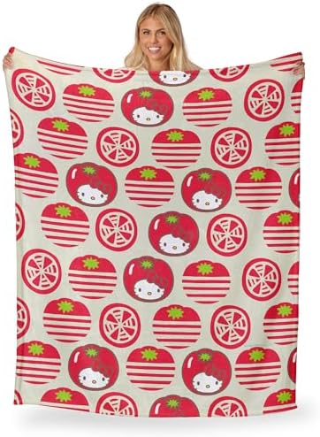 Northwest Hello Kitty Silk Touch Throw Blanket, 50" x 60", Tomato Girl