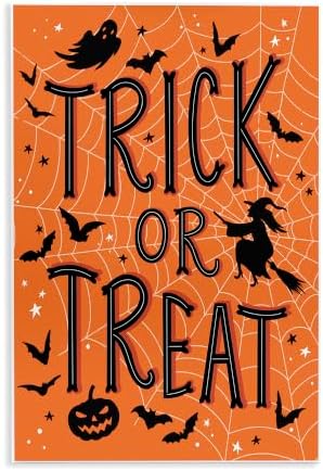 Trick or Treat Spider Web, 10 x 15 Inch Mounted Print on Wall Plaque