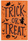 Trick or Treat Spider Web, 13 x 19 Inch Mounted Print on Wall Plaque