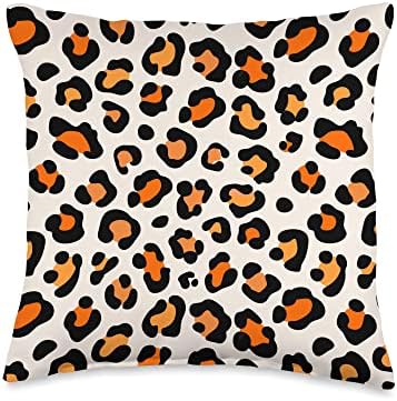 It’s Fall Y'all Pumpkin Leopard Print Thanksgiving Pattern Throw Pillow by Unknown