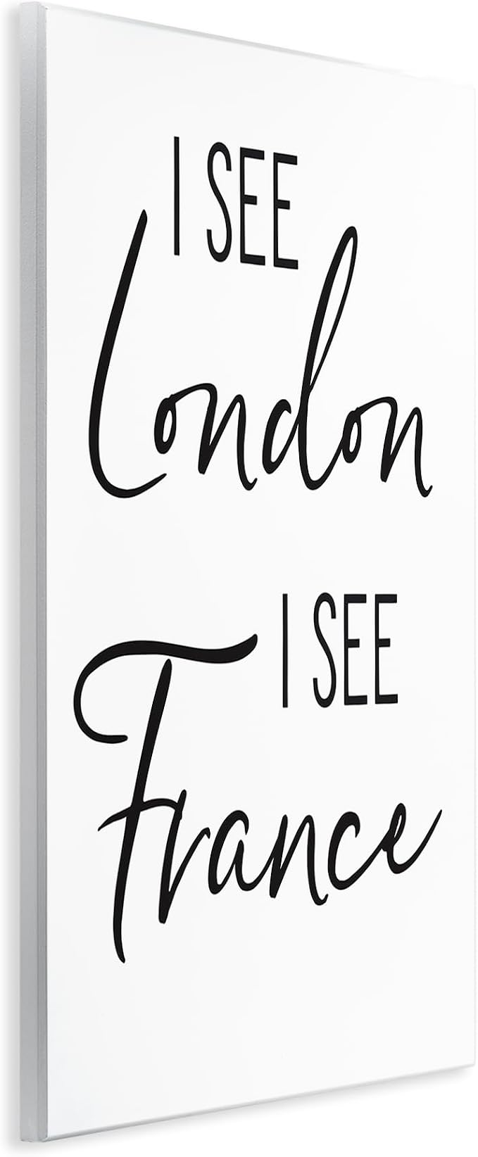 'I See London and France Saying Bathroom Humor'| Wall Plaque Art | Stupell Industries | 13 x 19 Inches, Easy to Hang and Sturdy, Made in USA, by Lettered and Lined
