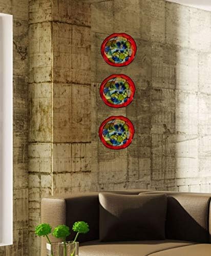 Dale Tiffany AV13107-D16 Hankley Art Glass Wall Plate, 16"