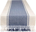 DII Dobby Stripe Woven Table Runner, 13x72-inch, French Blue (Pack of 12) by DII