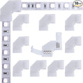 90 Degree Corner 4 Pin L Shape Connector for 10mm RGB LED Strip Light Non-Waterproof IP20(10 PCS)
