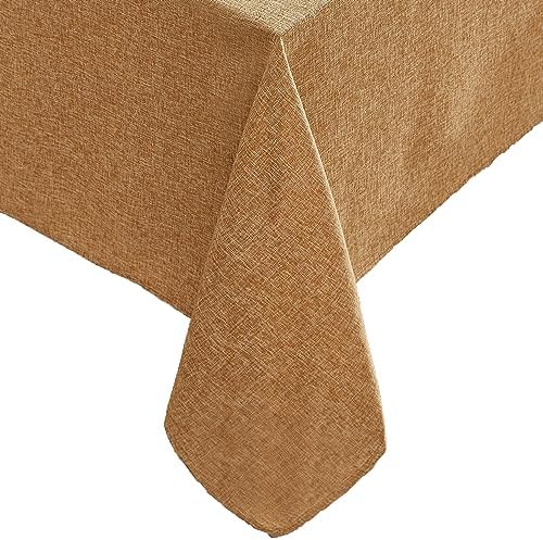 Laura Ashley Harper Tablecloth, 60" x 120", Gold by LauraAshley
