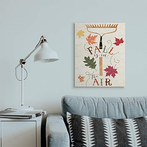 Fall Garden Rake Rustic Plaid, 24 x 30 Inch Canvas Wall Art - Image 3