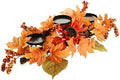 National Tree Company Artificial Fall Centerpiece, Three Candle Holders, Decorated with Sunflower Blooms, Pinecones, Berry Clusters, Maple Leaves, 24 in by Unknown