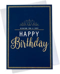 25 Happy Birthday Cards with Envelopes for Business, Work (Golden Rays) | Bulk 25 Pack, Birthday Greeting Card Set, 5x7 in, A7, Office, Employees, Coworkers, Clients, Team Members, USA, B1703