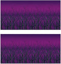Beistle Spooky Forest Treetops Backdrops – 2 Printed Bare Tree Silhouette Plastic Wall Coverings for Halloween Haunted House Party Décor Indoor Scene Background Display, 4 Ft x 30 Ft Each