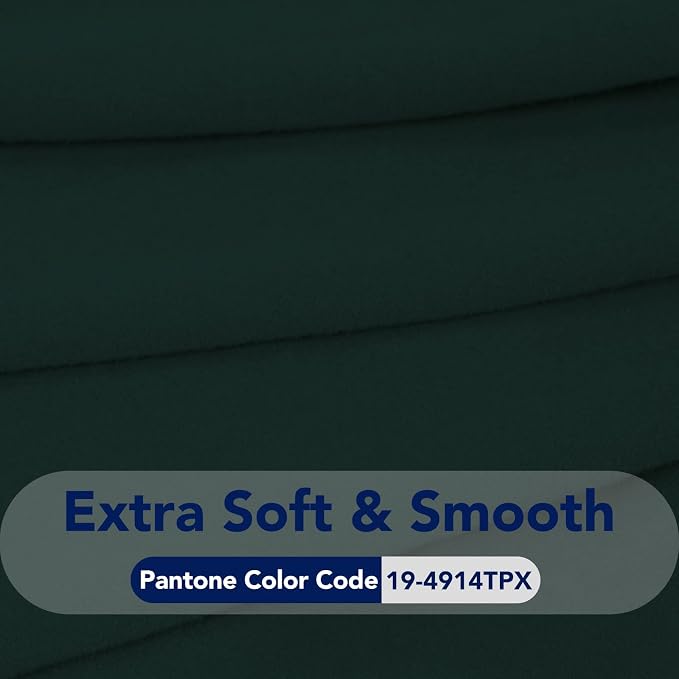 PureFit Stretc Recliner Chair Covers Fleece Soft Couch Covers for Sofa | Deep Teal 4-Pieces Recliner Slipcover Pocket Couch Protector, Fleece Sofa Cover Washable with Non Slip Elastic Bottom
