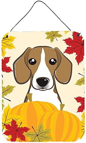Caroline's Treasures BB2045DS1216 Beagle Thanksgiving Wall or Door Hanging Prints Aluminum Metal Sign Kitchen Wall Bar Bathroom Plaque Home Decor Front Door Plaque, 12x16, Multicolor by CarolinesTreasures