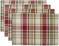 DII Embroidered Fall Plaid Placemats, 13x19 inch, Set of 4 by DII