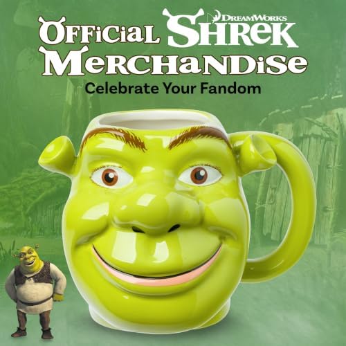 Silver Buffalo Shrek, 3D Ceramic Sculpted Mug, 20oz