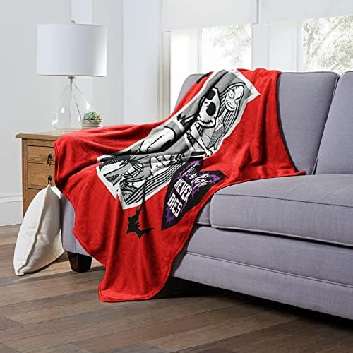 NORTHWEST Nightmare Before Christmas Silk Touch Throw Blanket, 50" x 60", True Love Photos