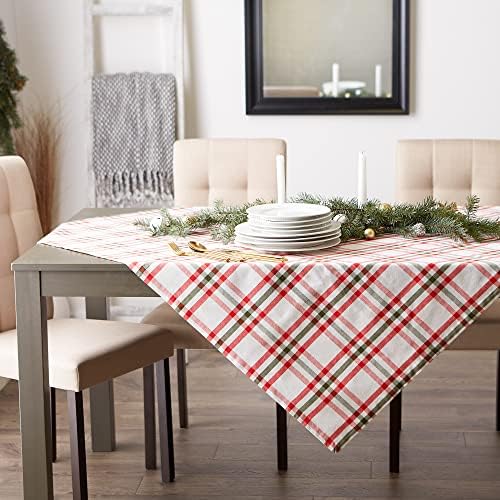 DII Jolly Christmas Tree Collection Holiday Table & Kitchen Décor, Tablecloth, 60x84, Christmas Plaid - Image 5