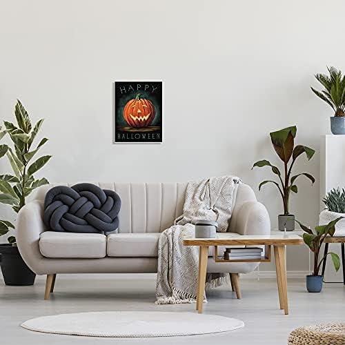 Happy Halloween Jack O, 13 x 19 Inch Mounted Print on Wall Plaque