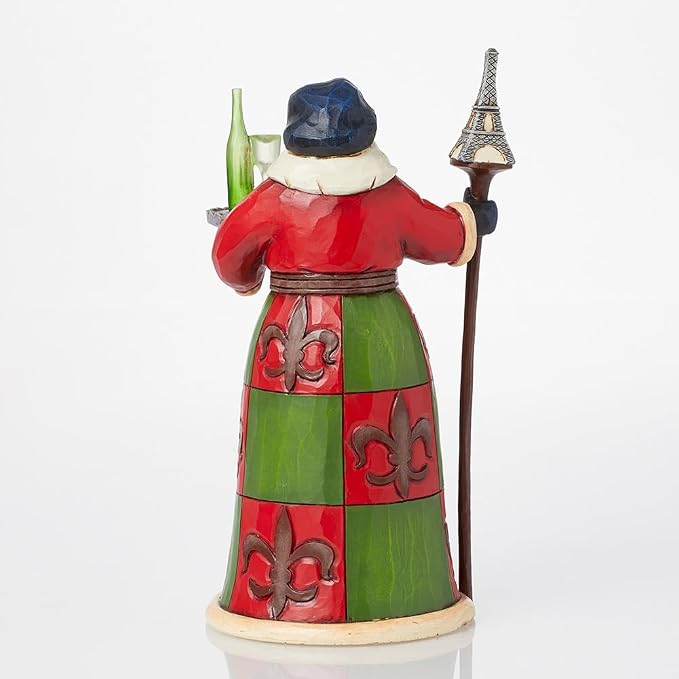 Enesco Jim Shore Heartwood Creek Christmas Around The World French Santa Figurine, 7.25 Inch, Multicolor