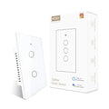 MOES ZigBee Smart Touch Wall Light Switch,Requires Tuya ZigBee Hub,No Neutral Wire/N+L Wiring,No Capacitor,Smart Life Tuya 2/3 Way Remote Control, Work with Alexa Google Home, 2MQTT,2 Gang White