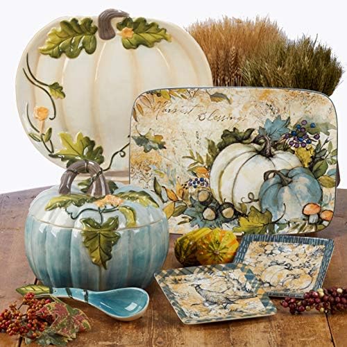 Harvest Gatherings 11" Ceramic Dinner Plates, Set of 4 – Autumn Wildlife Pheasant Theme – Rustic Farmhouse Tableware for Thanksgiving, Fall Dinners, Holiday Meals, and Nature-Inspired Entertaining - Image 5
