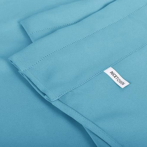NICETOWN Teal Blue Blackout Balloon Curtains 45 Inches Long for Kitchen - Image 6