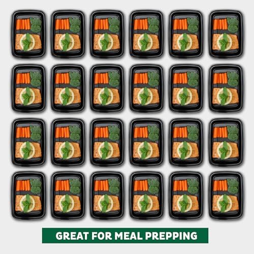 Freshware Meal Prep Containers 15 Count (Pack of 1) Compartment Food Storage Containers with Lids, Bento Box, BPA Free, Stackable, Microwave/Dishwasher/Freezer Safe (28 oz) (Color May Vary) - Image 3