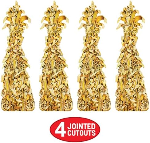 Beistle Corn Stalk Cutouts 4-Pack Double-Sided Fall Wall Decorations for Thanksgiving and Autumn Parties, Harvest-Themed Photo Backdrops and Seasonal Home Décor, 5’ - Image 4