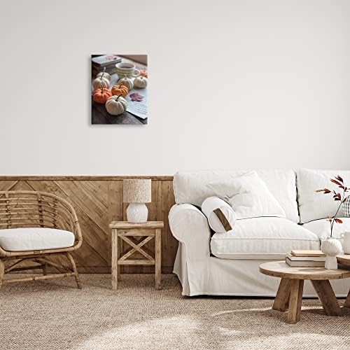 Stupell Industries Cozy Pumpkins Scattered Leaves Coffee Mug Photography, Design by Claire Brocato, Gallery Wrapped Canvas, 16 x 20 - Image 4