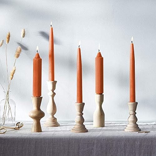 Root 4-Count Unscented Grecian Collenette Candles, 7-Inch, Rust - Image 6