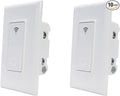 Smart Light Switch,Jinvoo WiFi Smart Wall Light Switch,Voice Control and Timing Function,No Hub Hequired,Easy and Safe Installation Compatible with Alexa and Google.（2 Pack）