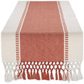 DII Dobby Stripe Table Runner, 13x72 Spice & Cream Background by DII