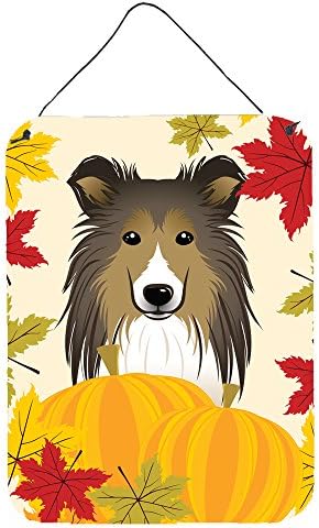 Caroline's Treasures BB2048DS1216 Sheltie Thanksgiving Wall or Door Hanging Prints Aluminum Metal Sign Kitchen Wall Bar Bathroom Plaque Home Decor Front Door Plaque, 12x16, Multicolor by CarolinesTreasures