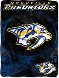 Northwest NHL Nashville Predators Unisex-Adult Micro Raschel Throw Blanket, 46" x 60", Ice Dash