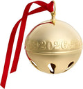 Wallace 2026 Gold-Plated Sleigh Bell Ornament 37th Edition - Penguins and Presents Annual Collectible - Handcrafted Holiday Bell with Gift Box, Velvet Pouch and Ribbon