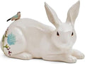 Fitz and Floyd Meadow Rabbit Ceramic Decorative Resting Figurine, 10 Inch